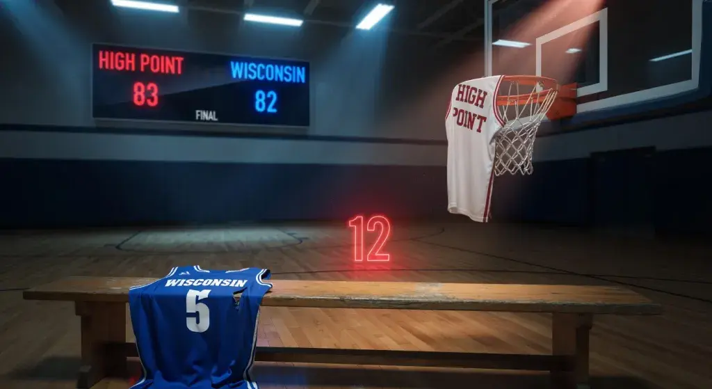 No. 12 seed High Point beats No. 5 seed Wisconsin 83-82 in NCAA men's tournament first round