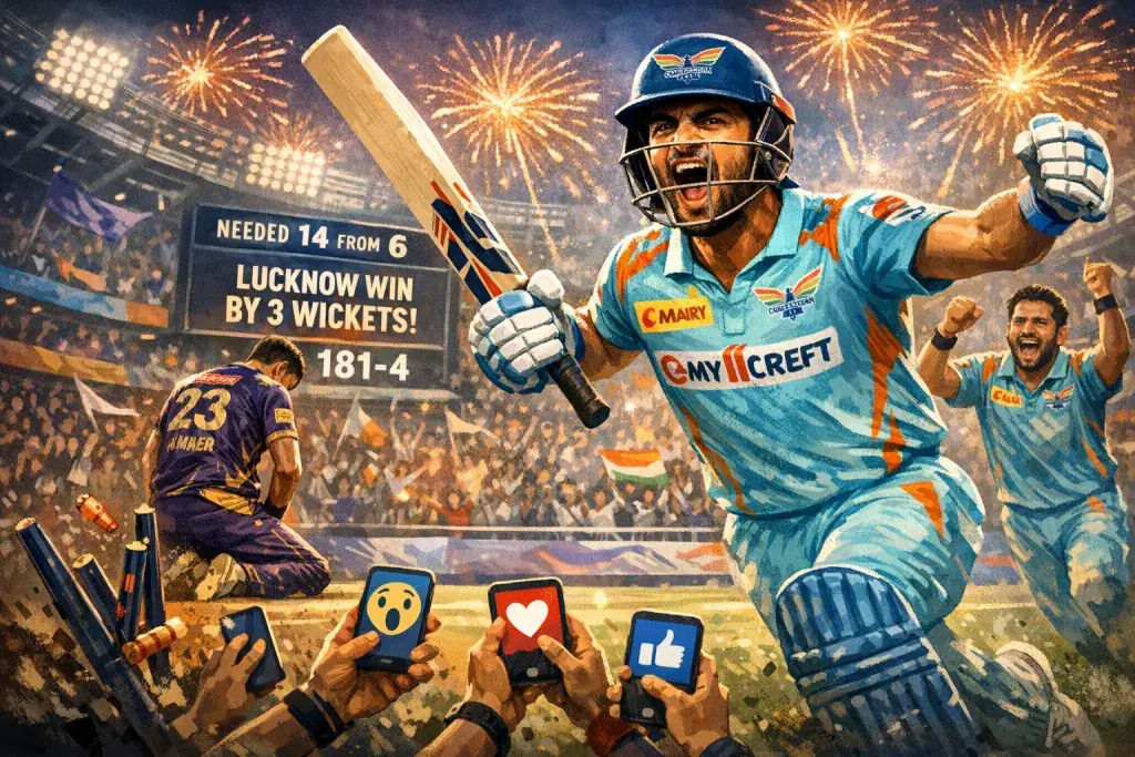 Mukul Choudhary Delivers for Lucknow Super Giants in Another Last-Ball Finish