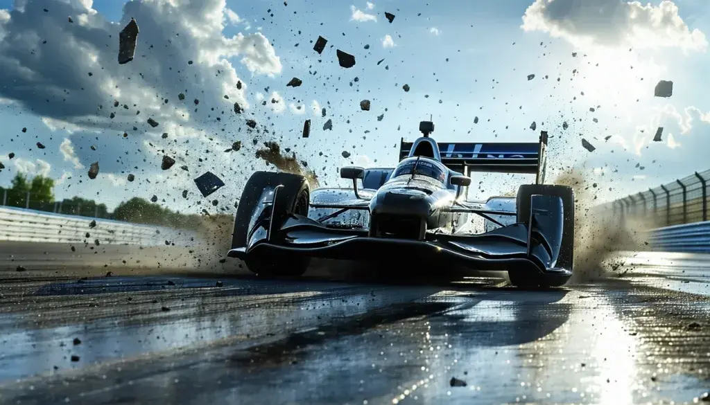 IndyCar driver Felix Rosenqvist gets airborne in road-course wreck