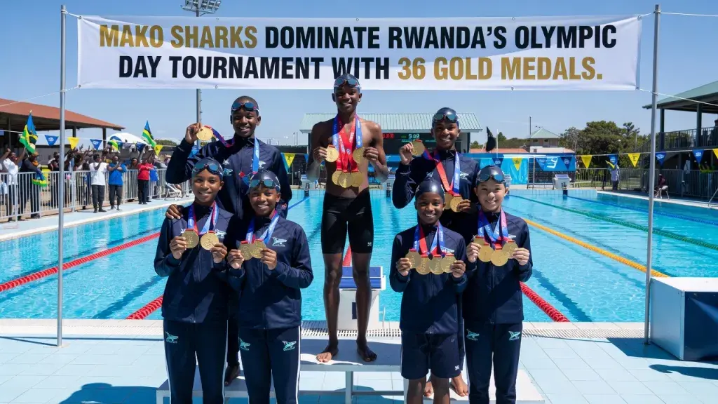 Mako Sharks Dominate Rwanda's Olympic Day Tournament With 36 Gold Medals